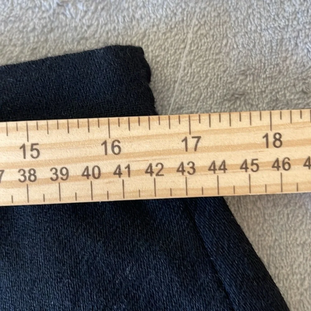 NWT Sag Harbor Vintage Black 100% Wool Midi Skirt - Size 16P